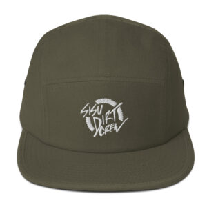 5-panel-cap-olive-front-6722994427378.jpg Sisu Dirt Crew Logo Five Panel Cap