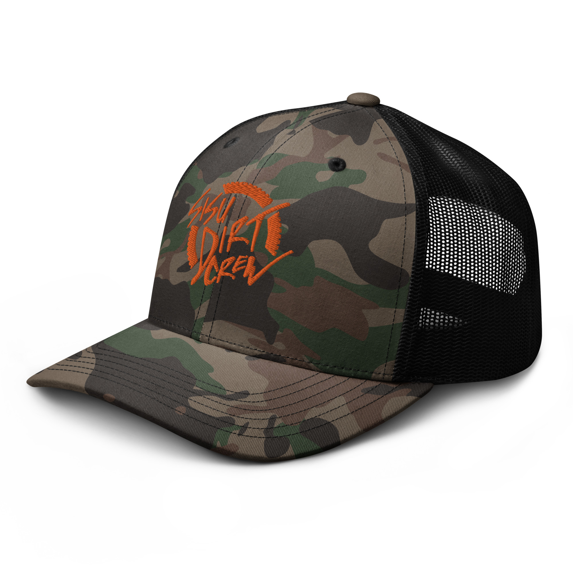 SIsu Dirt Crew Logo Camouflage trucker hat - Image 4