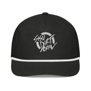 golf-rope-cap-black-white-front-672296ef9fb81.jpg Sisu Dirt Crew Logo rope cap