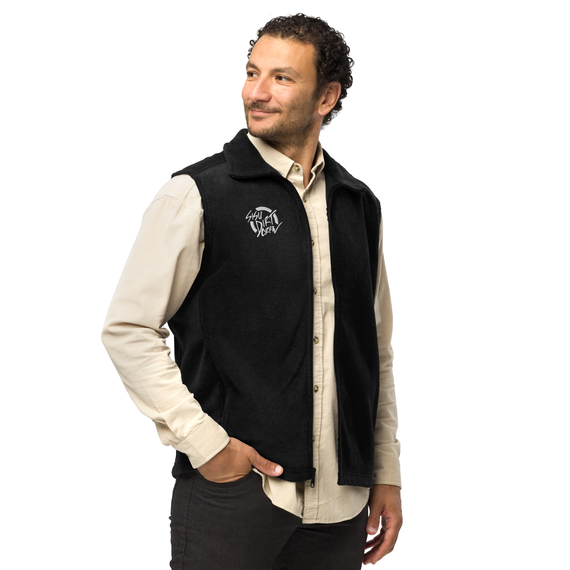 Sisu Dirt Crew Logo Men’s Columbia fleece vest - Image 3