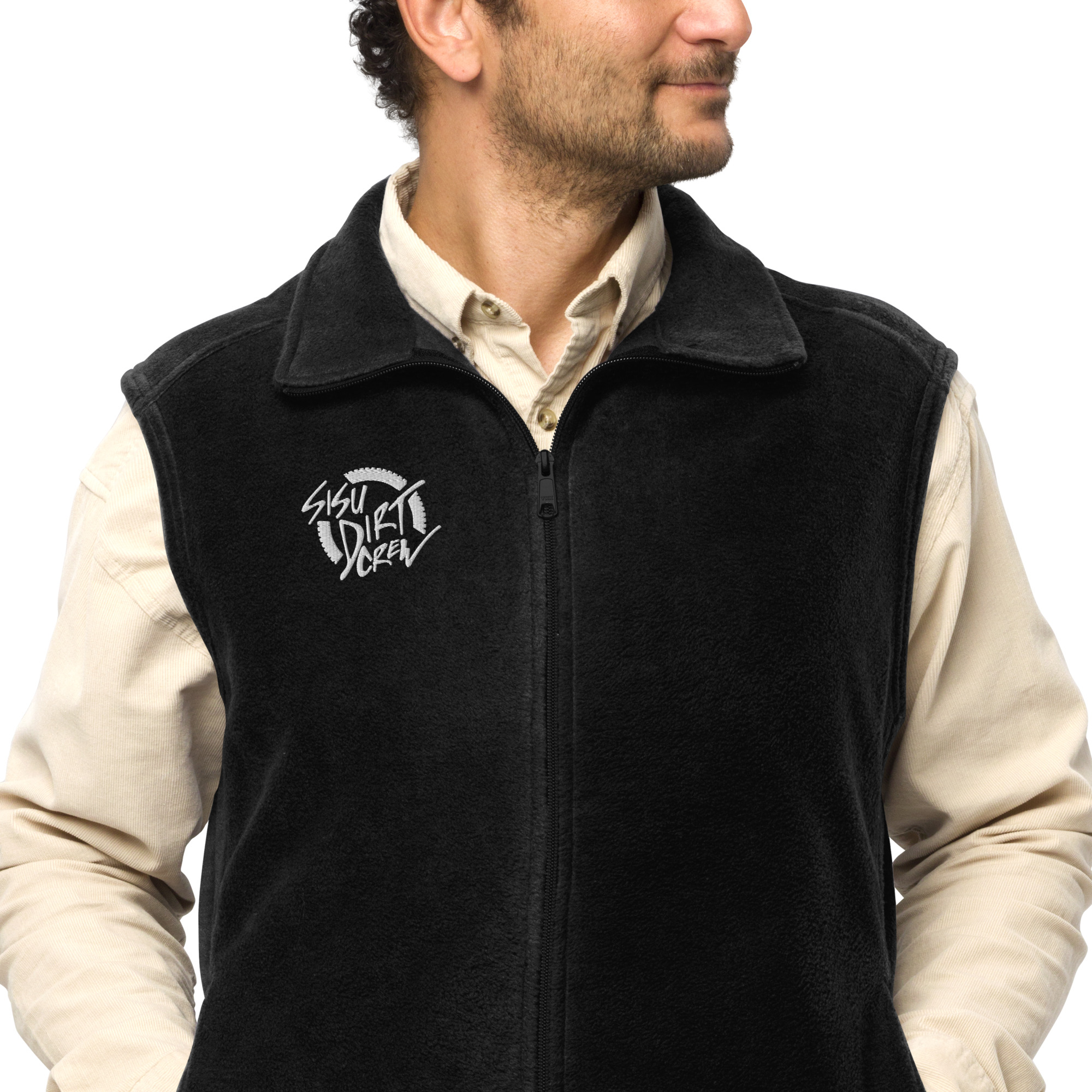 Sisu Dirt Crew Logo Men’s Columbia fleece vest - Image 2