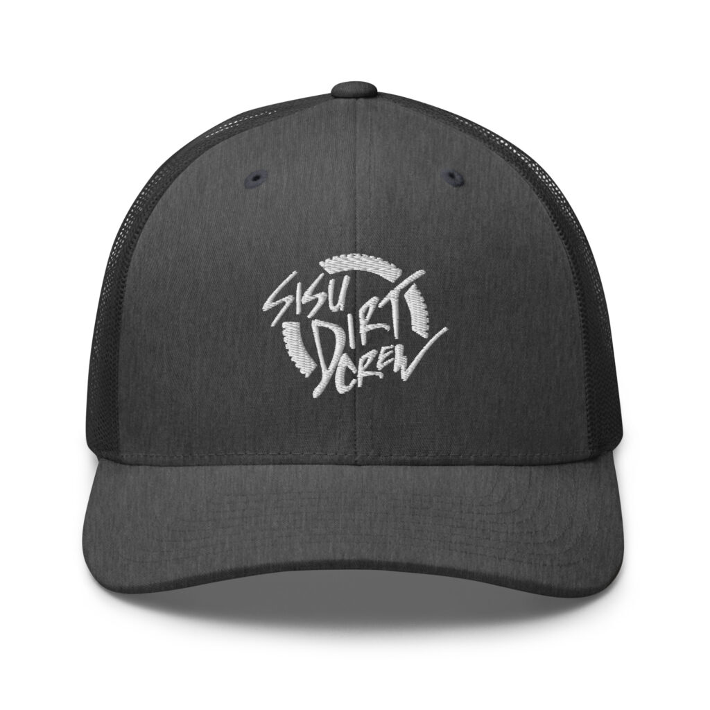 Sisu Dirt Crew Logo Charcoal Trucker Cap