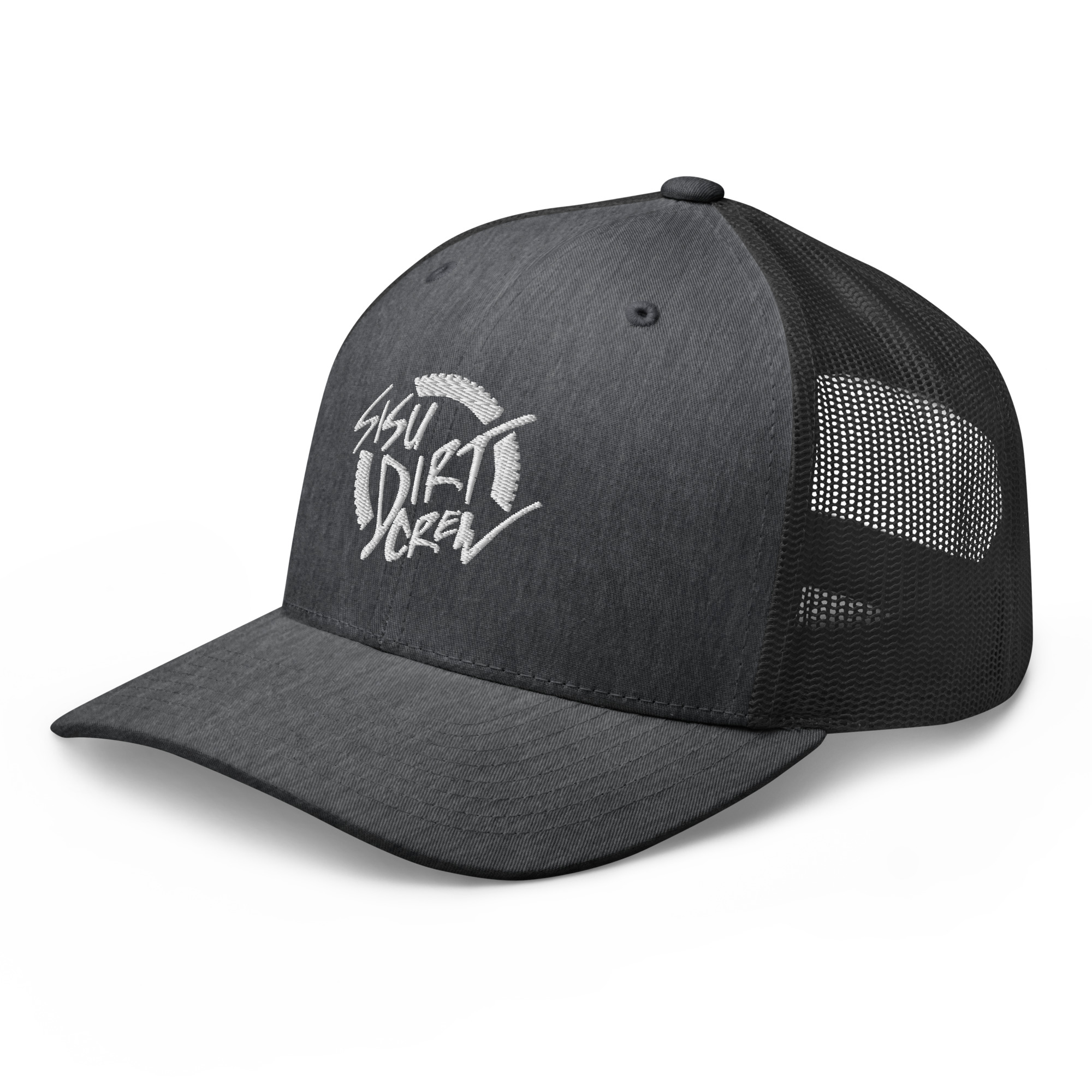 Sisu Dirt Crew Logo Charcoal Trucker Cap - Image 4