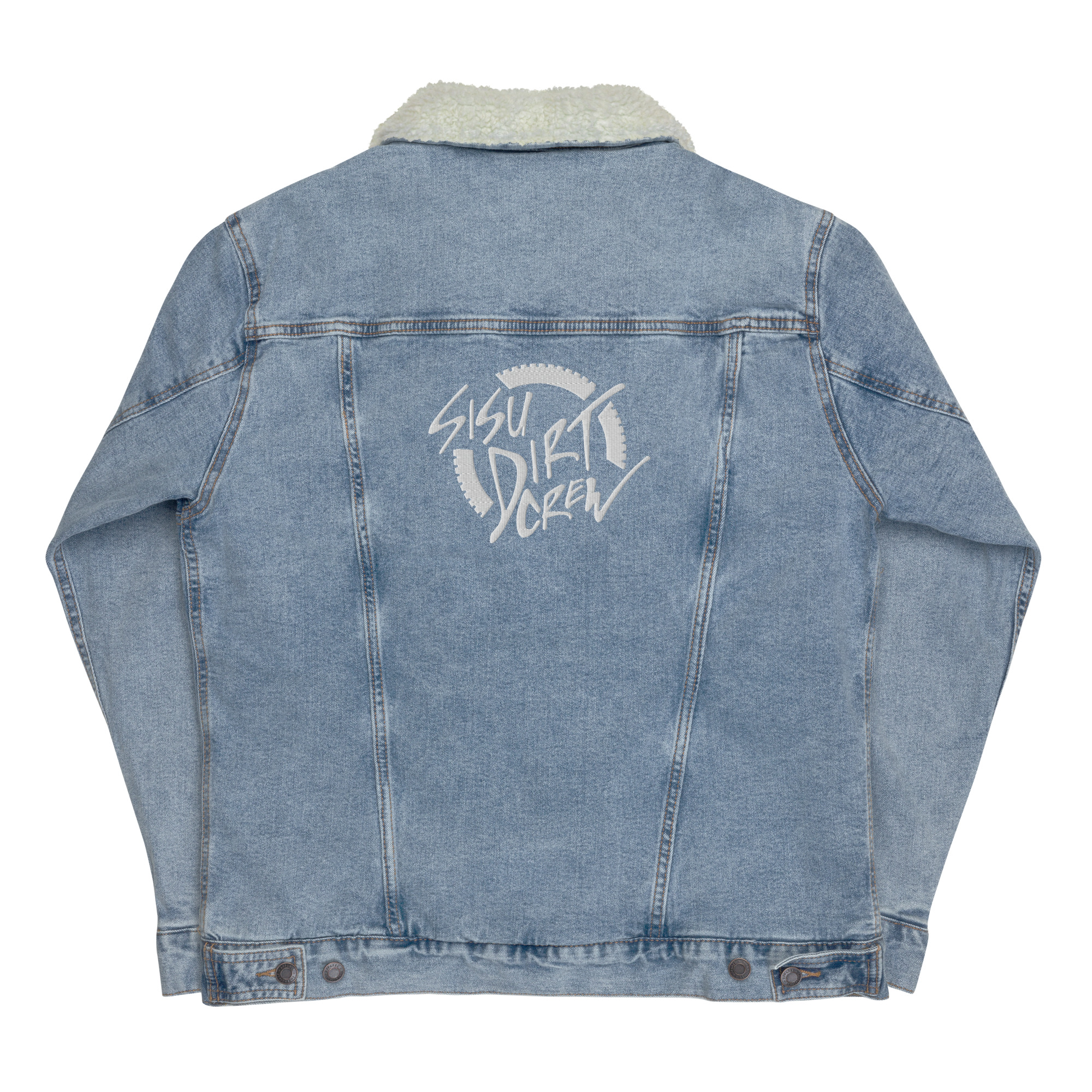 Sisu Dirt Crew Logo Unisex denim sherpa jacket