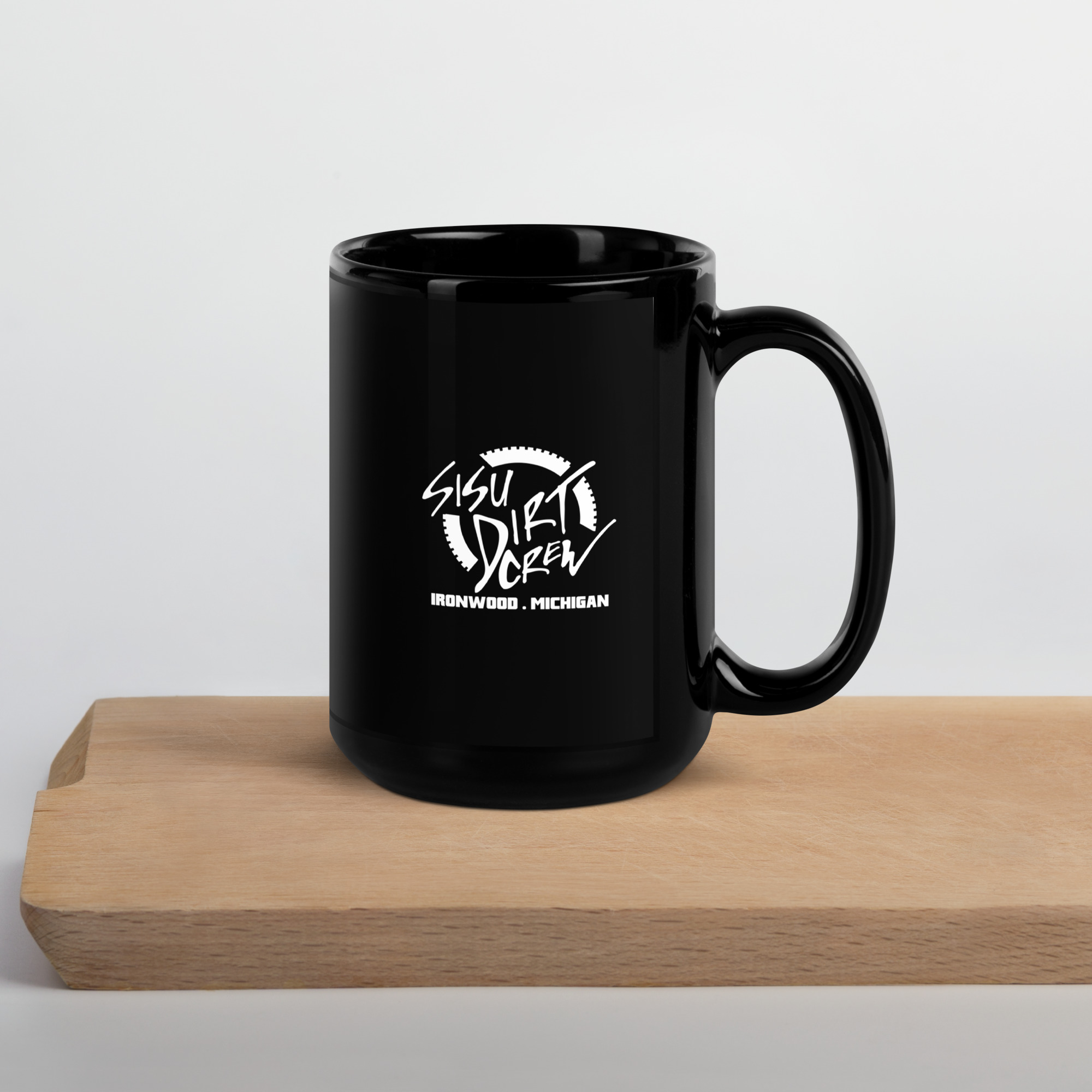 Sisu Dirt Crew Logo Black Glossy Mug