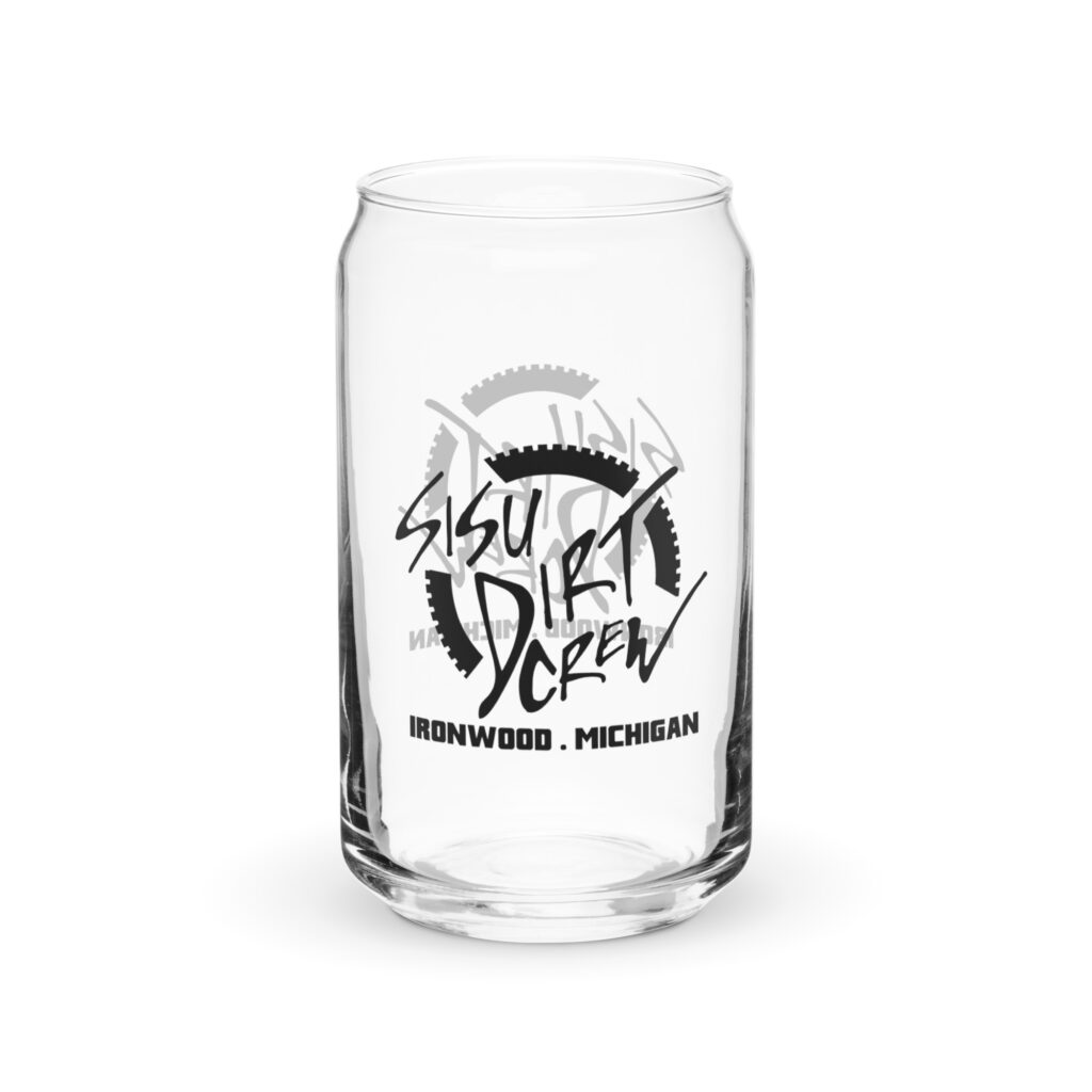 Sisu Dirt Crew Logo Beer Can glass