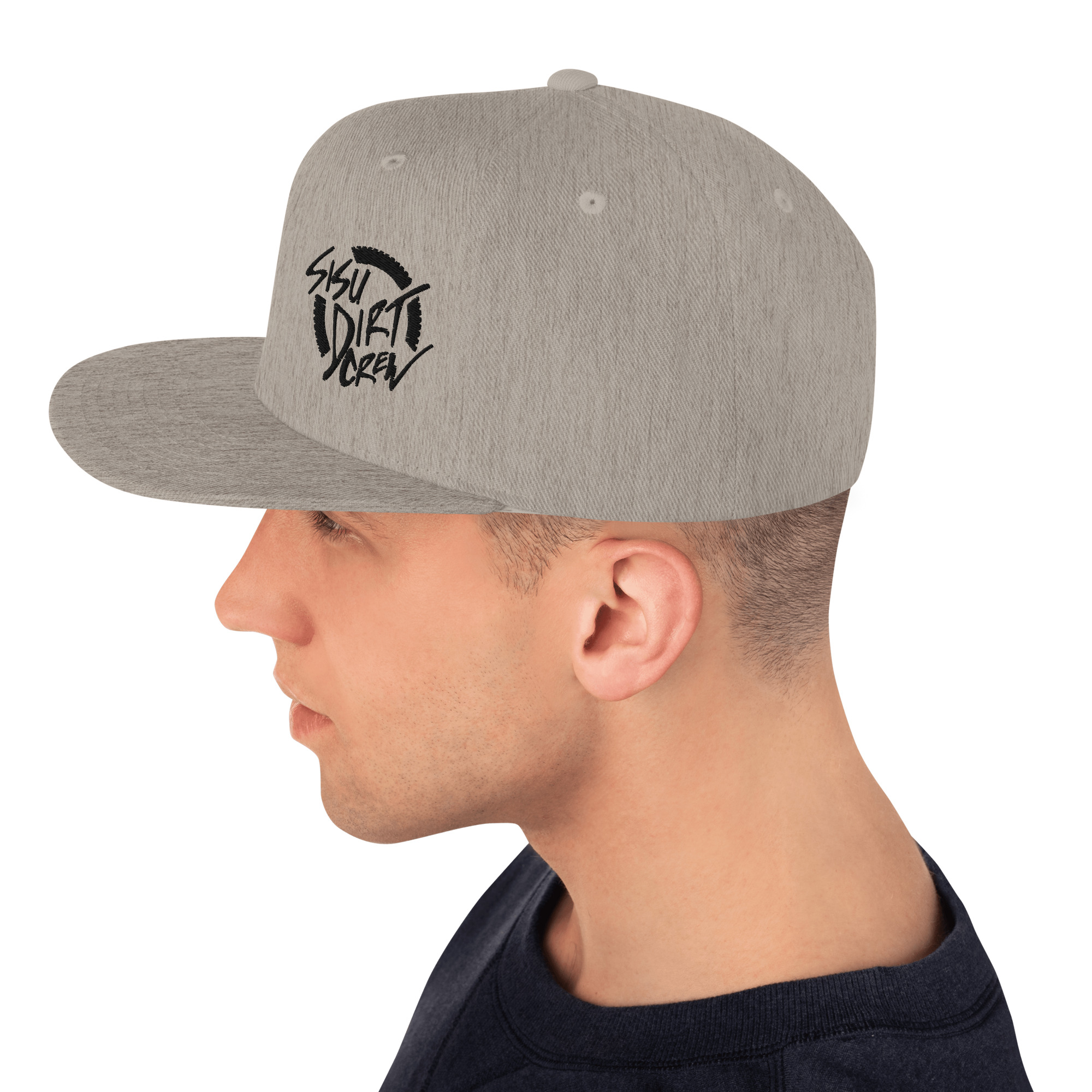 Sisu Dirt Crew Heather Gray Snapback Hat - Image 3