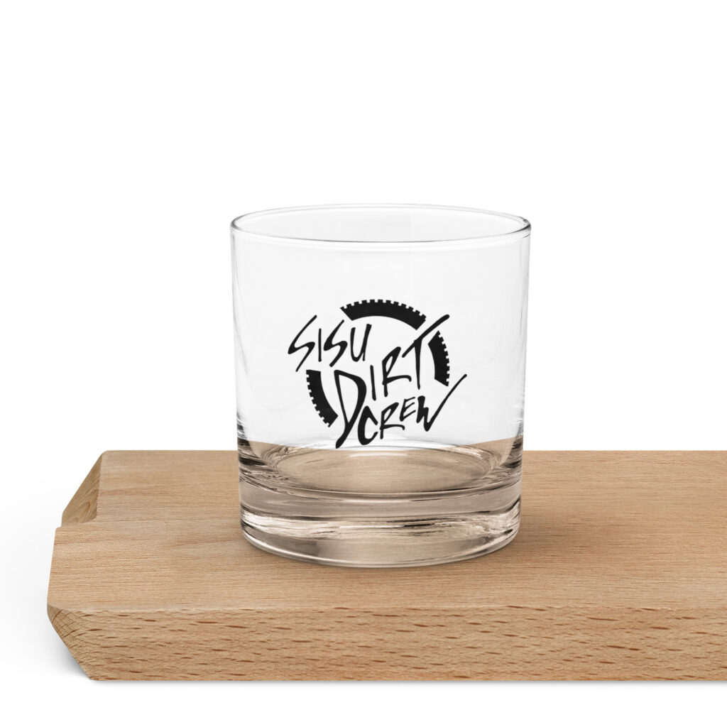 Sisu DIrt Crew Logo Rocks glass