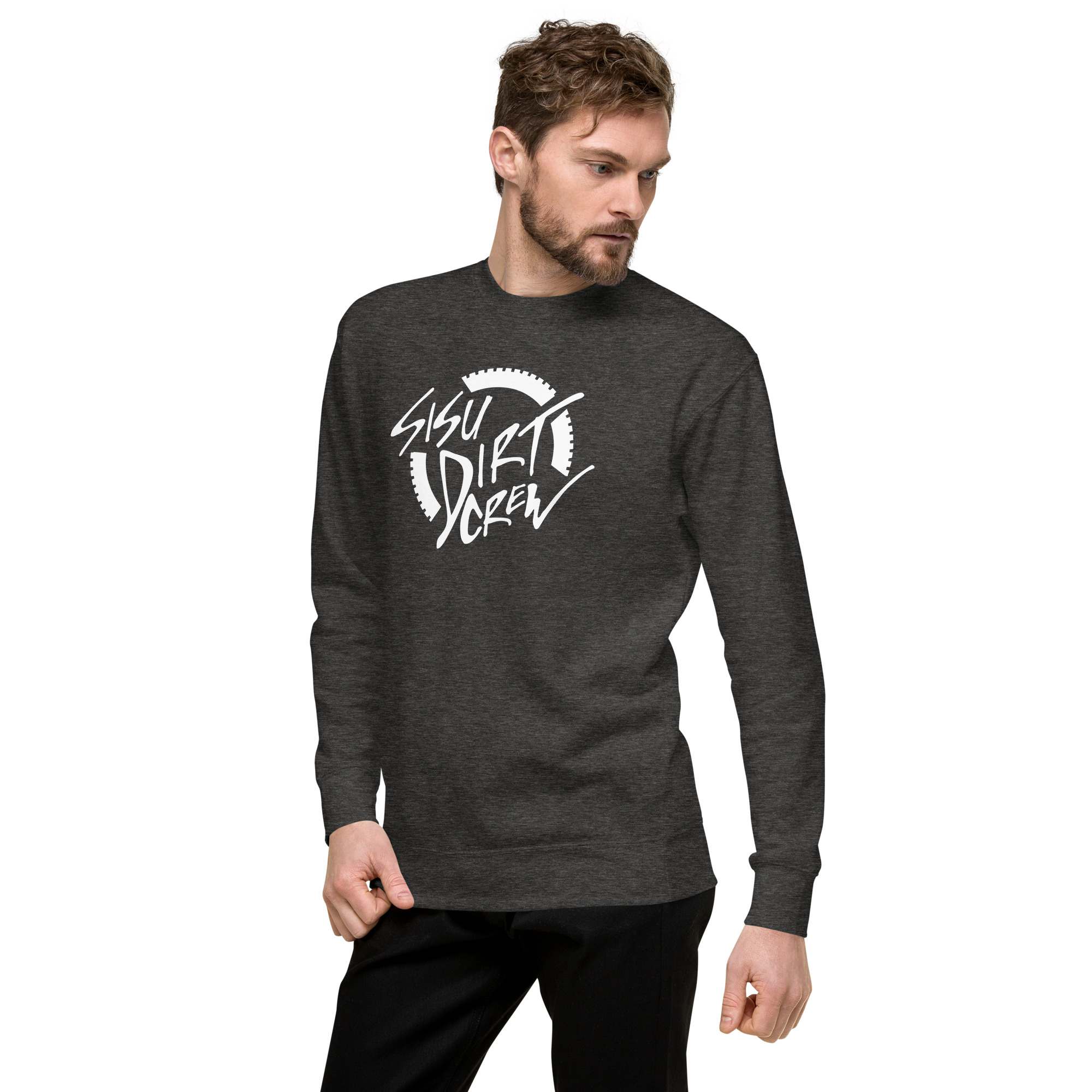 Sisu Dirt Crew Logo Unisex Premium Sweatshirt - Image 3